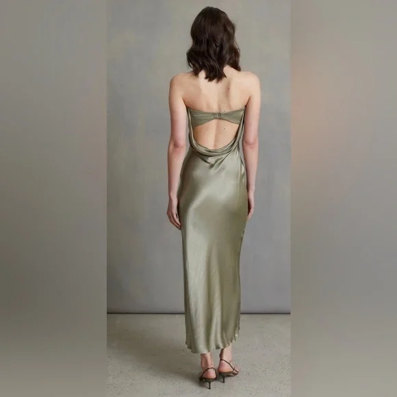 BEC + BRIDGE MOON DANCE strapless dress sage NWT - Picture 7 of 7